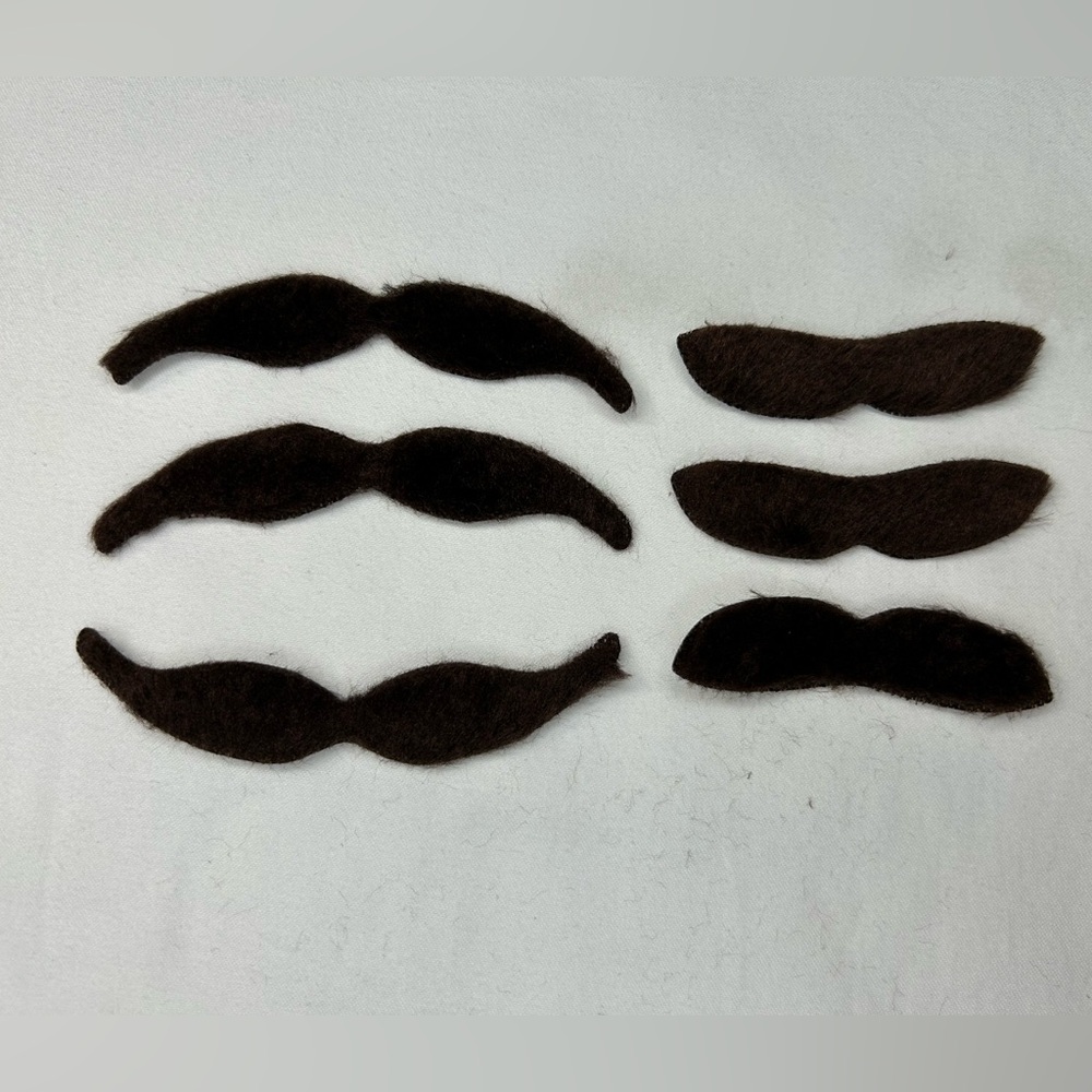 Mustache fake self adhesive 11 packages black blonde‎ grey white